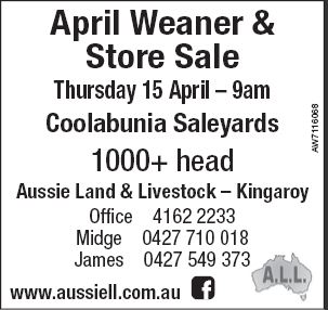 April Weaner & Store Sale