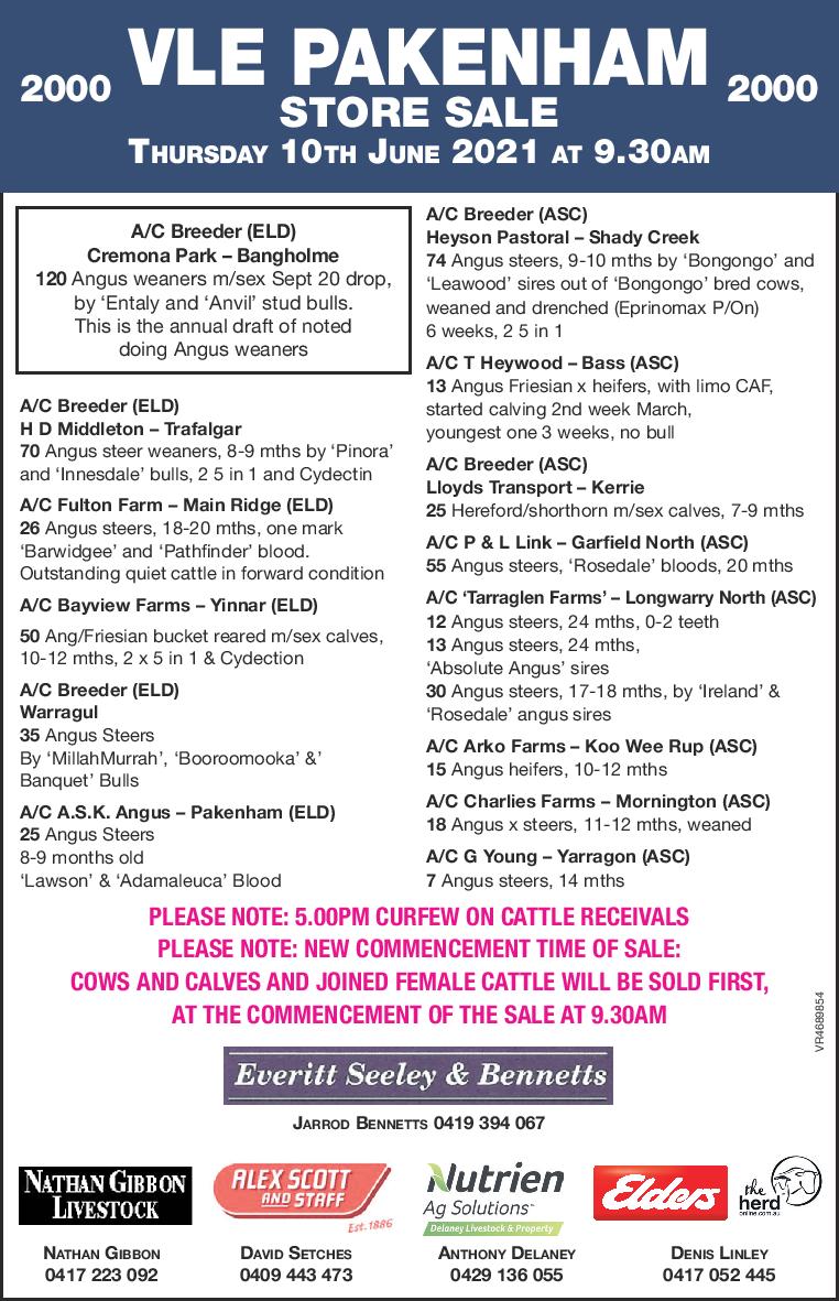 VLE PAKENHAM STORE SALE