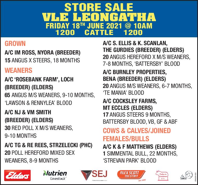 STORE SALE VLE LEONGATHA